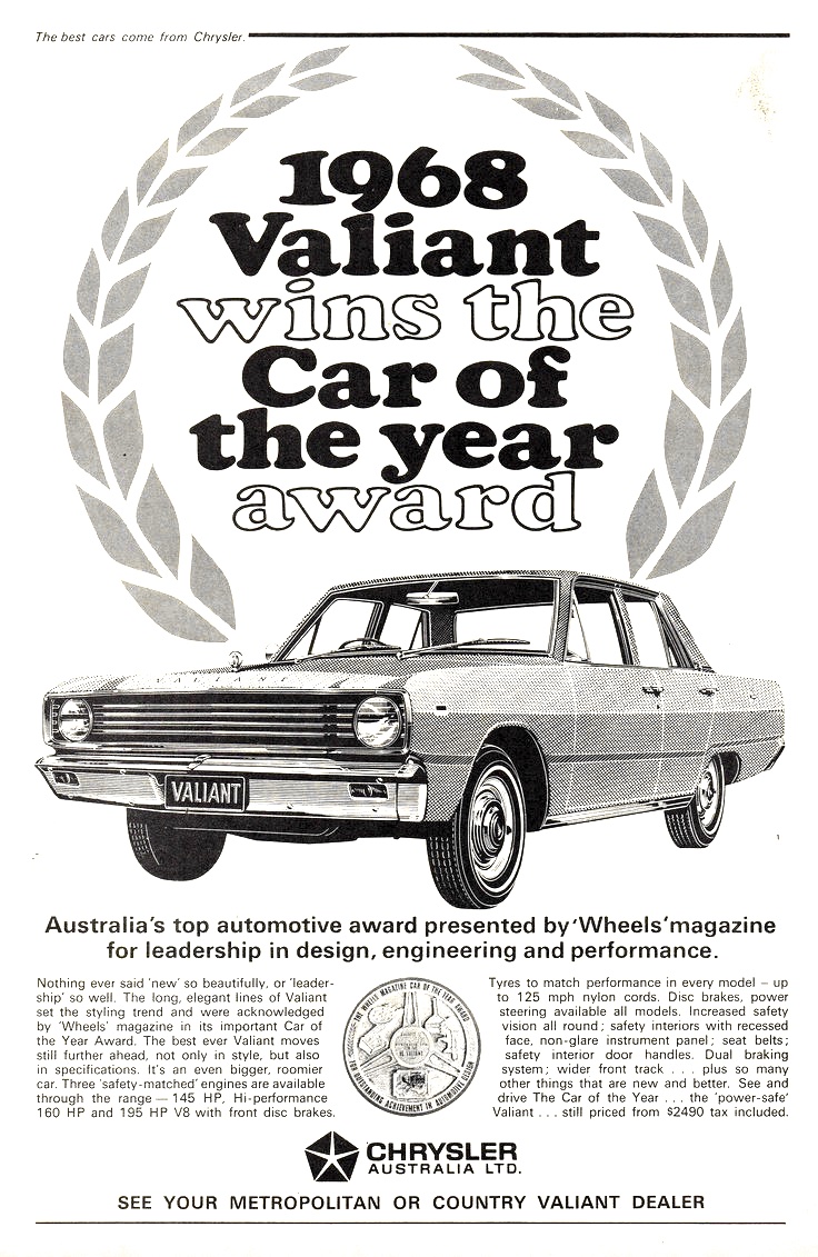 1968 Chrysler Valiant Car Of The Year
